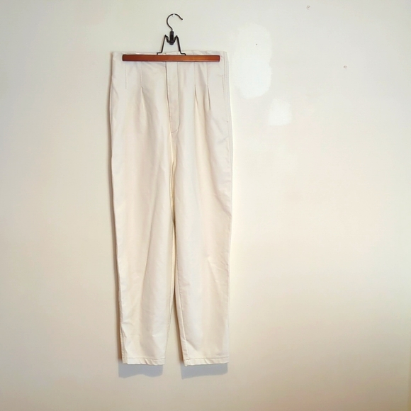 Free People White Pleather Pants - Picture 1 of 4